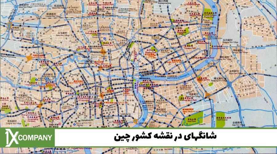 شانگهای در نقشه کشور چین